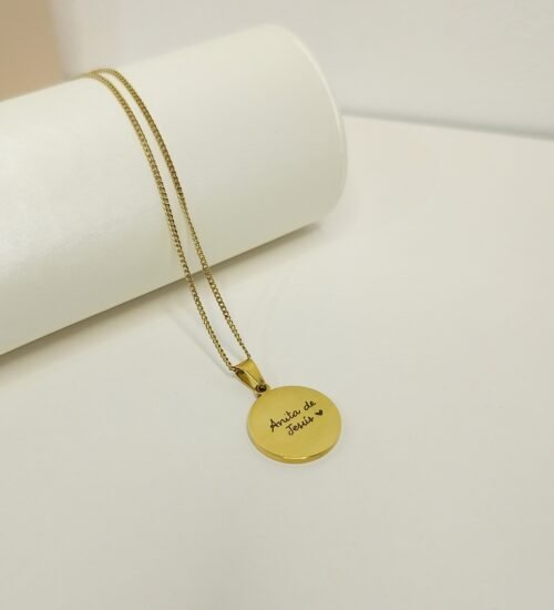 Collar Circular con texto / fecha manuscrita