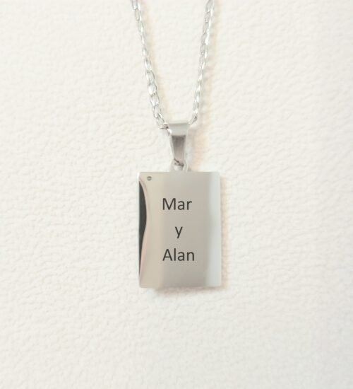 Collar Rectangular con texto / fecha digitado